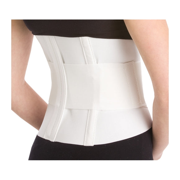 MABIS Lumbar Support Brace, Unisex Lower Back Support Brace, Adjustable Lumbar  Support, White 